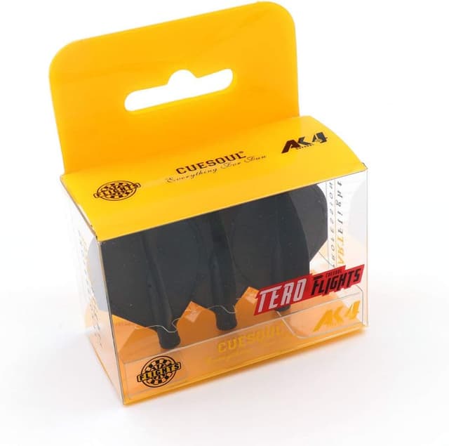 Thumbnail 6 de CUESOUL TERO AK4 – ensemble de 3 fléchettes flights Standard Slim (bouclier, noir)