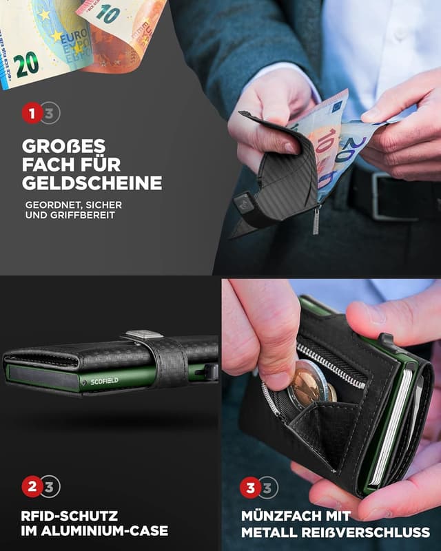 Thumbnail 3 de SF SCOFIELD Geldbörse Herren Slim Wallet RFID