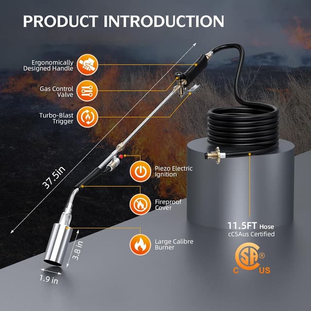 Thumbnail 3 de SEVENMEET Weed Torch with 11.5 ft Hose