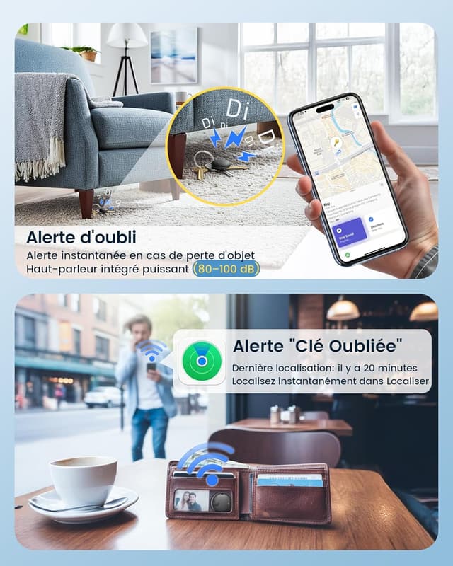 Detalle de KUKIHO Traceur Tag d’Objets Bluetooth 36m