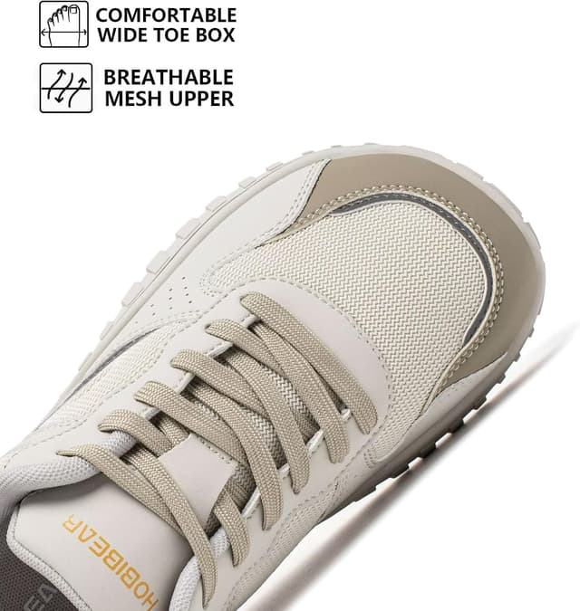 Detalle de HOBIBEAR Barfußschuhe mit breiter Zehenbox – bequeme Trailrunning-Sneaker für Damen & Herren