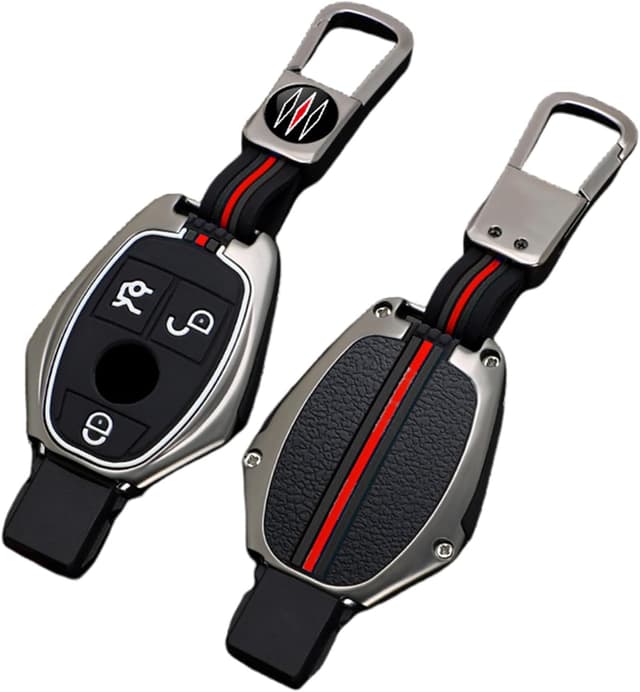 Detalle de Happyit zinc alloy and silicone car key cover case (for selected Mercedes-Benz models)