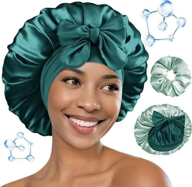 Thumbnail 6 de Bonnet Queen Satin Nuit cheveux bouclés