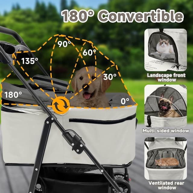 Thumbnail 2 de AODI Pet Stroller for Small Dogs and Cats