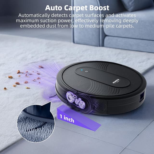 Detalle de MONSGA MR1 robot vacuum with mop 4000Pa
