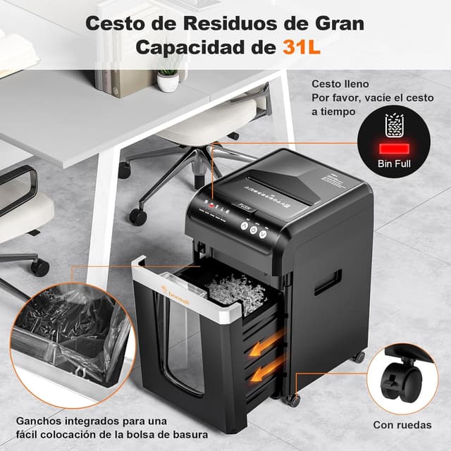 Thumbnail 6 de Bonsaii C283 Trituradora papel 200 hojas micro-cut