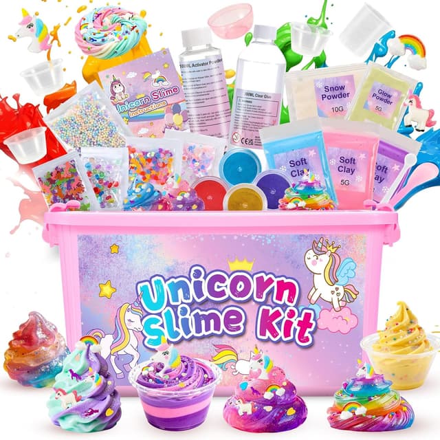 Detalle de iKidiki Slime Unicornio Kit Fluffy para Niñas