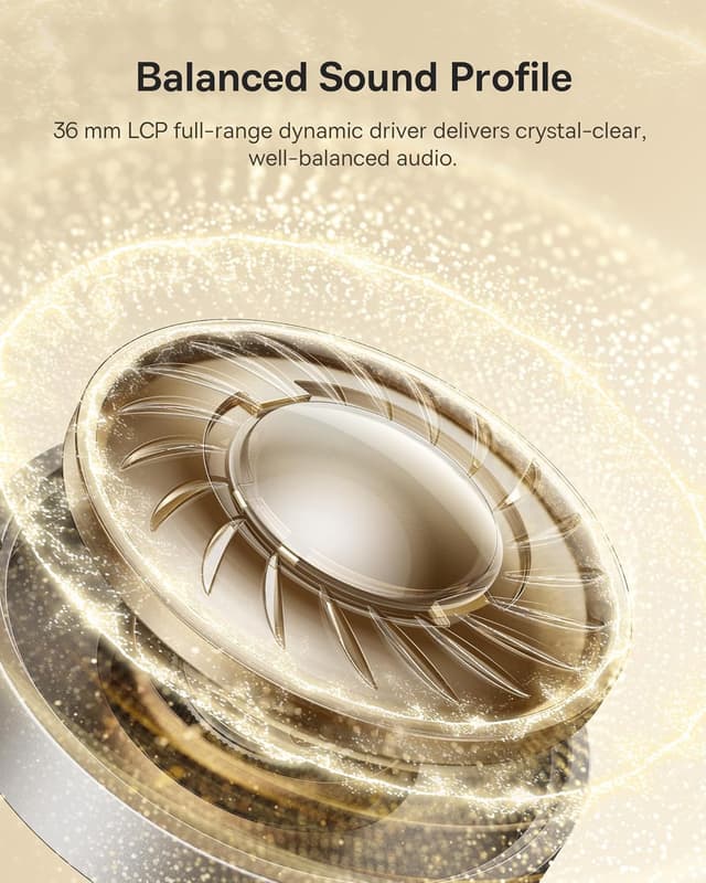 Detalle de Baseus Bowie MH1 Adaptive ANC Headphones (Cosmic Black) with LDAC Hi-Res Audio