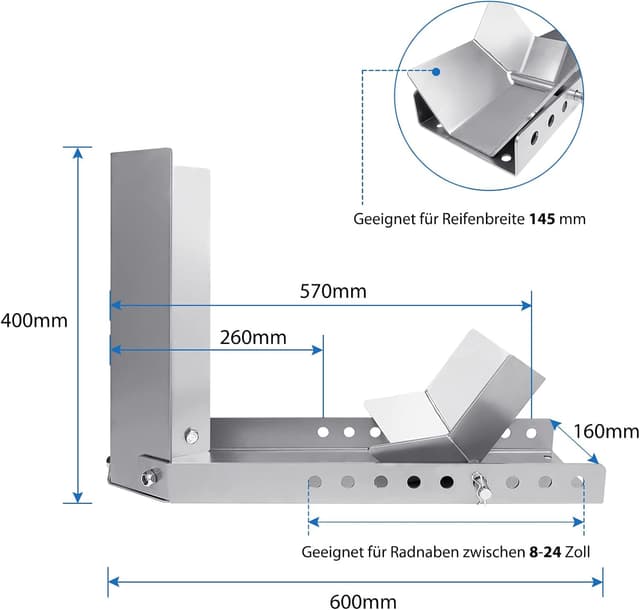 Thumbnail 4 de UISEBRT Support de charge moto 60x16 cm