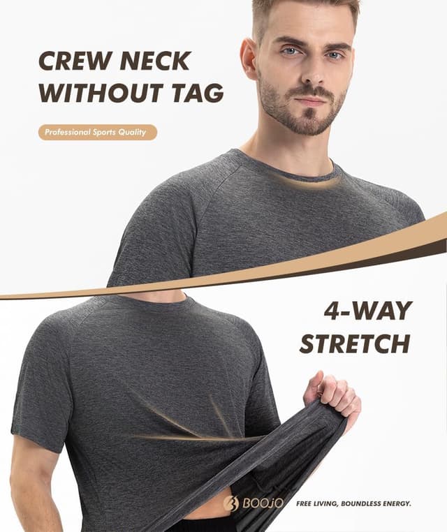 Detalle 2 de 5 Pack Quick Dry Workout Shirts for Men