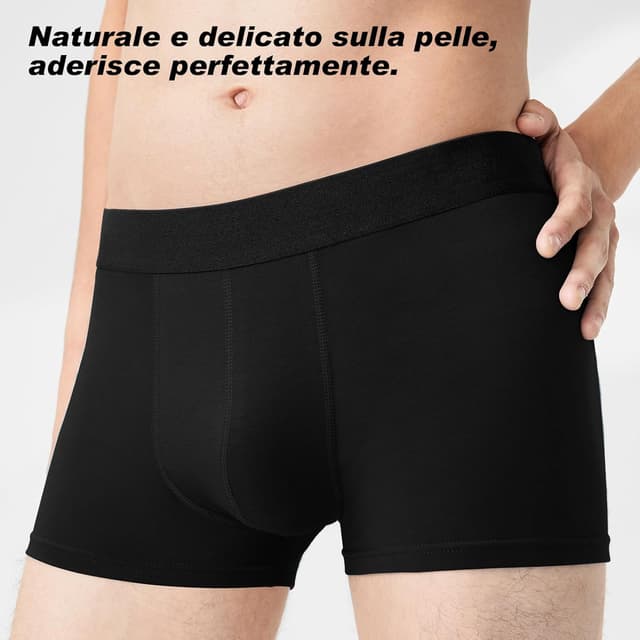 Detalle 2 de QINCAO Boxer uomo cotone confezione 6 pezzi 🩲
