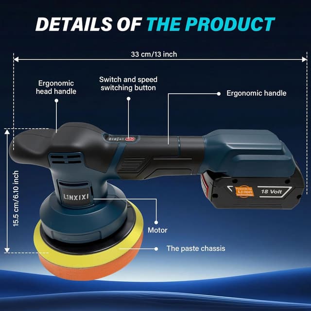 Thumbnail 4 de Bosch 18V Akkupoliermaschine 6 Zoll