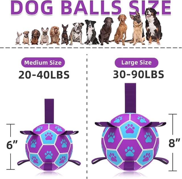 Detalle 1 de HETOO Dog Ball Toy Football 6 inch