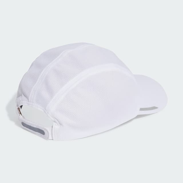 Detalle 2 de Adidas Gorra Running AEROREADY Four-Panel Mesh Blanco