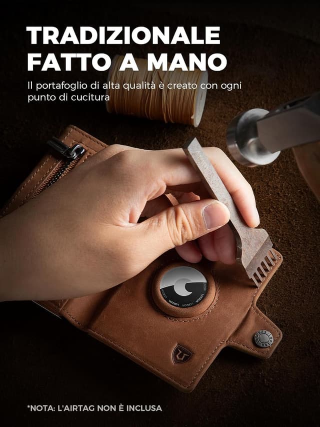 Detalle 2 de LORZOR Portafoglio Airtag Slim 10 carte