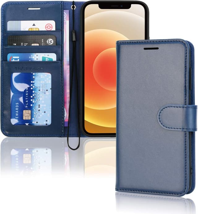 Detalle de TECHGEAR iPhone 12 leather wallet case