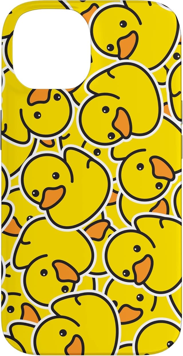 Detalle 2 de Custodia Divertente motivo anatra in gomma gialla per iPhone 7 Plus e 8 Plus