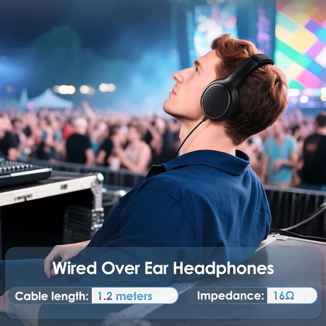 Thumbnail 6 de INFURTURE USB-C Wired Over-Ear Headphones with 28dB ANC and HD Mic