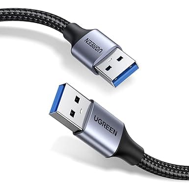 Detalle de UGREEN Cable USB 3.0 Tipo A Macho 5Gbps 🔌 Ideal para Dispositivos