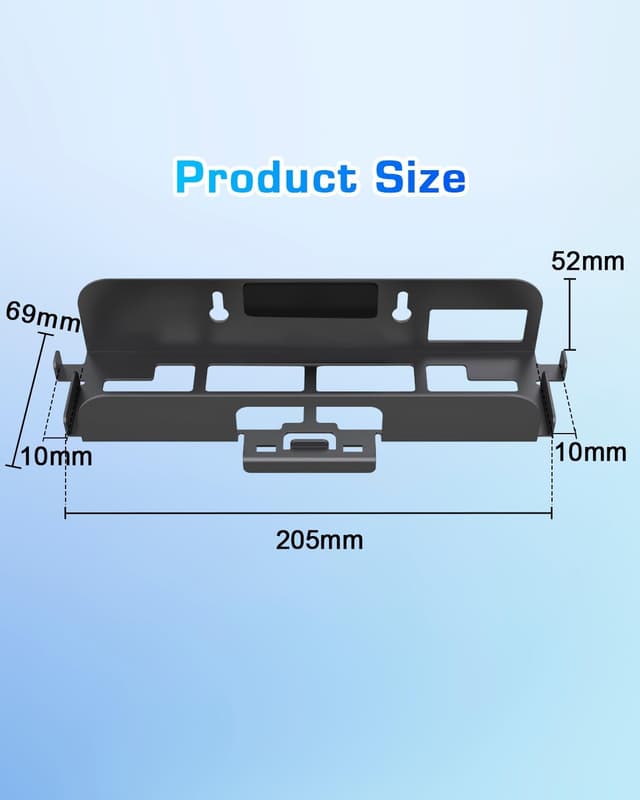 Detalle 2 de Sehawei Wandhalterung für Switch 2 – platzsparende Halterung mit Joy-Con-Haken, Ablage und Controller-Halter