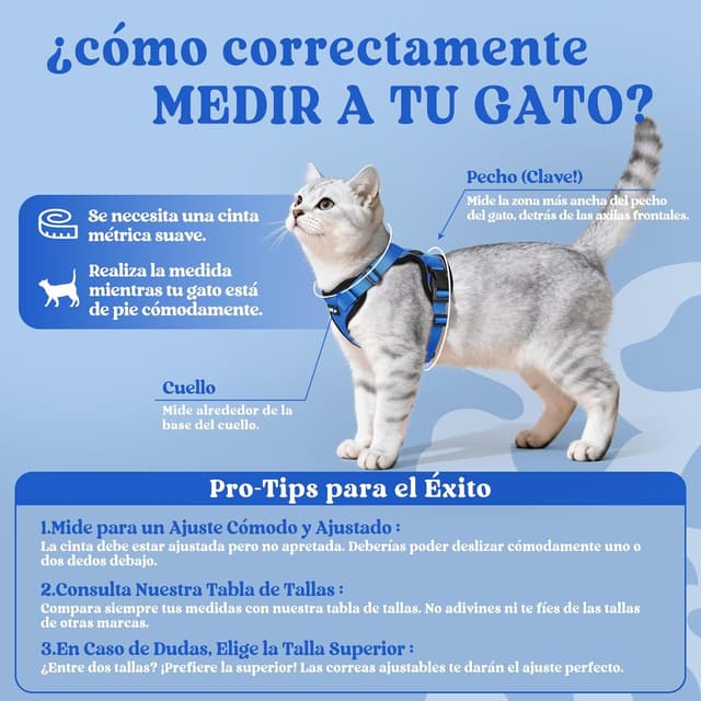 Thumbnail 1 de rabbitgoo Arnes para Gatos Antiescape M 150 cm