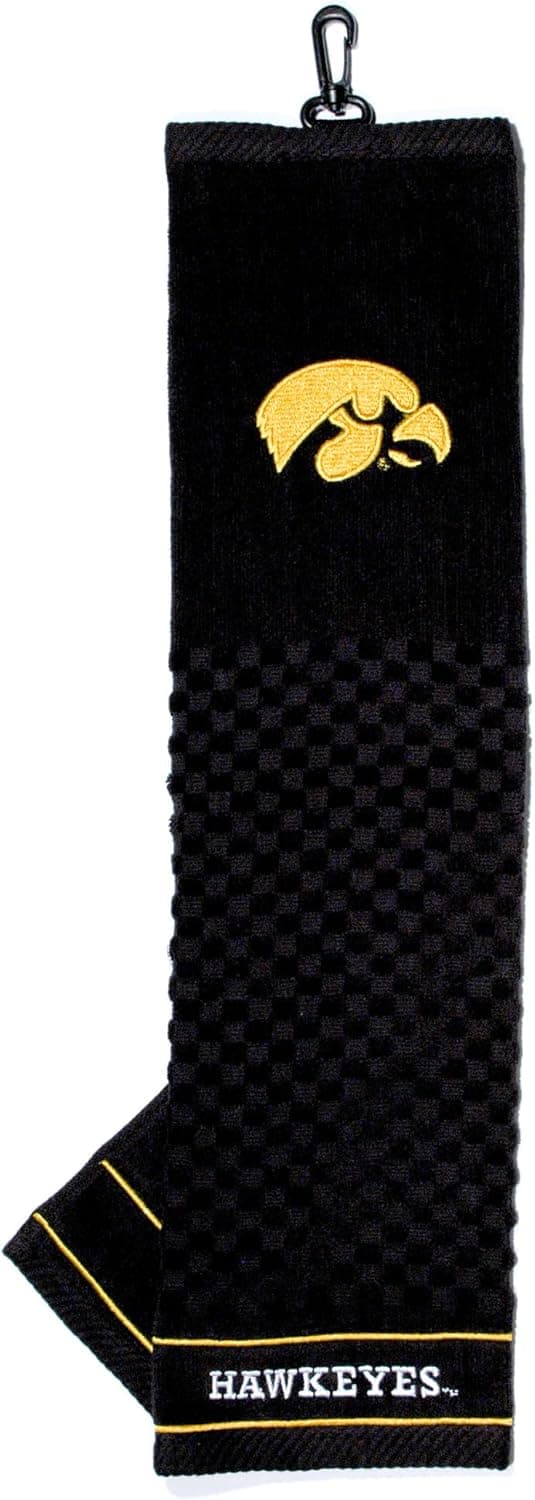 Detalle 2 de Team Golf NCAA SMU Mustangs Embroidered Golf Towel with Checkered Scrubber Design