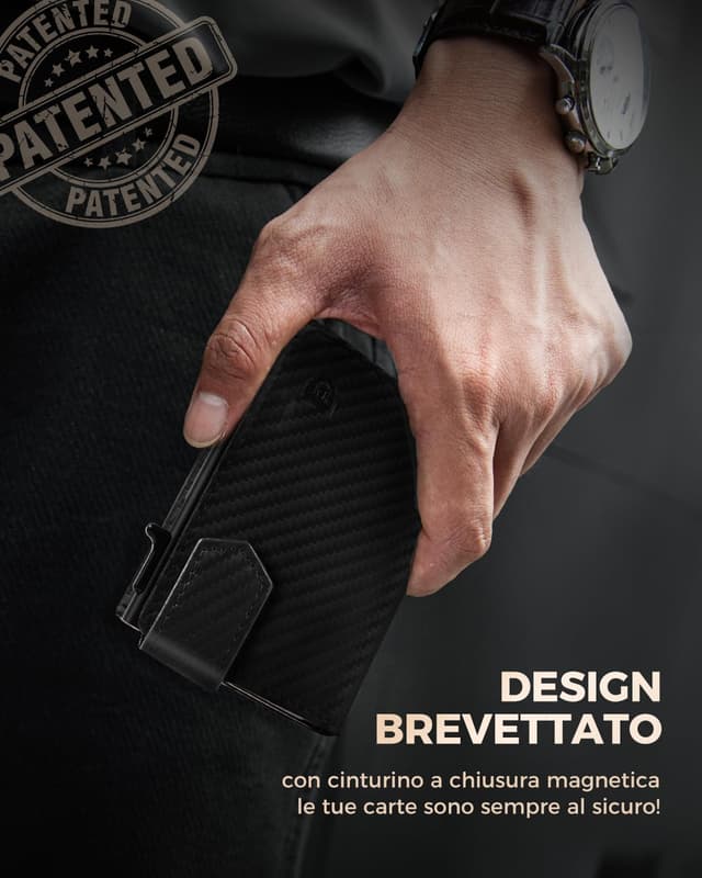 Detalle de Portacarte LORZOR RFID slim con 10 carte