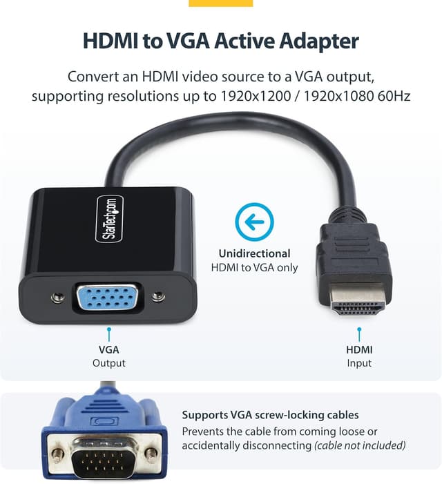 Thumbnail 2 de StarTech HDMI to VGA Active Video Converter 1080p