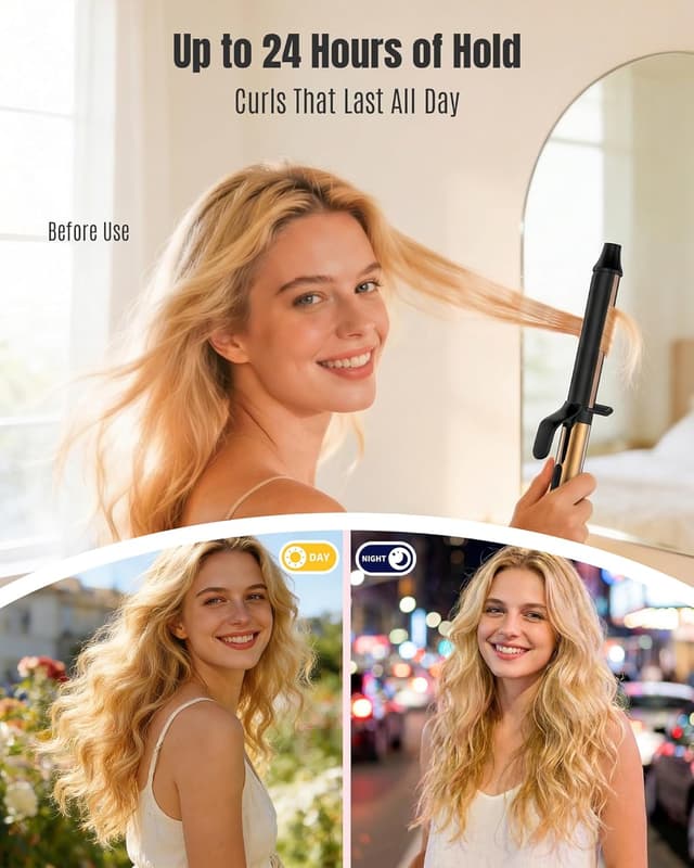 Thumbnail 4 de Mescomb 1.25in Long Barrel Curling Iron 8 Heat