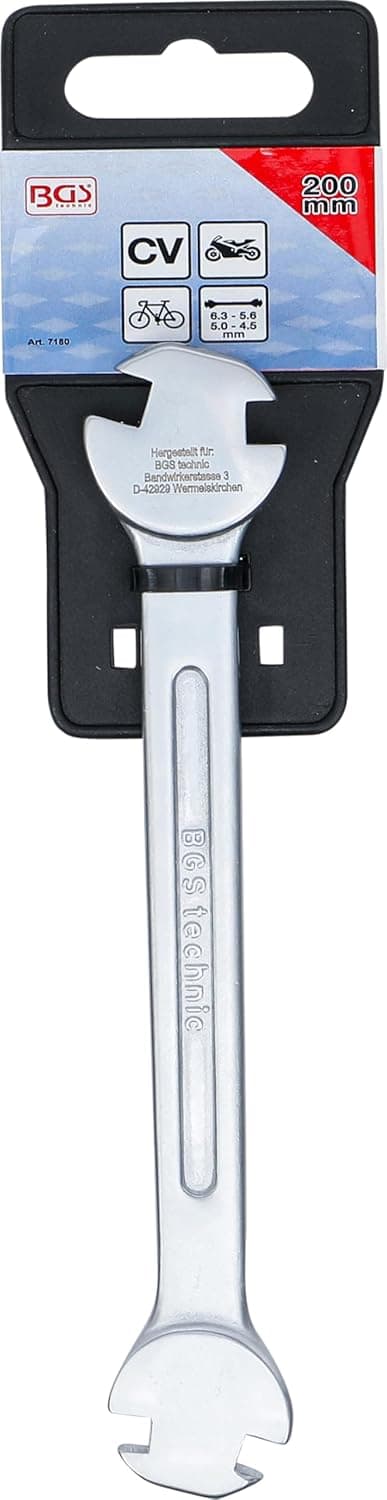 Detalle 2 de BGS 7180 : clé de serrage pour rayons de vélo (acier chrome-vanadium)