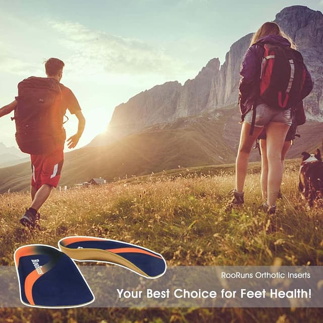 Thumbnail 6 de RooRuns orthopädische Einlegesohlen mit 3/4-Hochem Fußgewölbe-Stützbereich für flache Füße und Plantarfasziitis