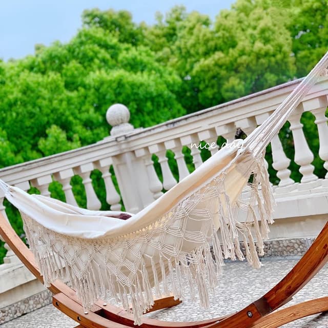 Thumbnail 6 de Hamaca de jardín 2 personas algodón Boho