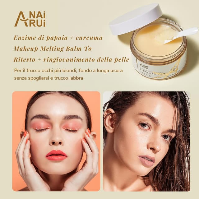 Thumbnail 6 de ANAiRui balsamo detergente con papaya e curcuma per viso: struccante, peeling delicato e pelle più liscia