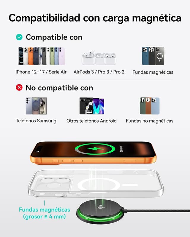 Thumbnail 5 de INIU Cargador Inalámbrico 15W carga rápida