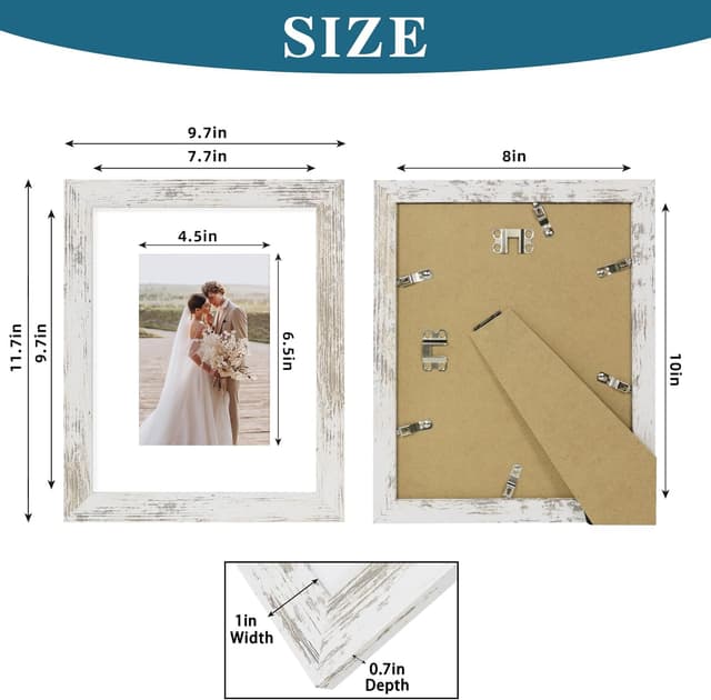 Detalle de Hongkee 8x10 Picture Frame Set of 4 🖼