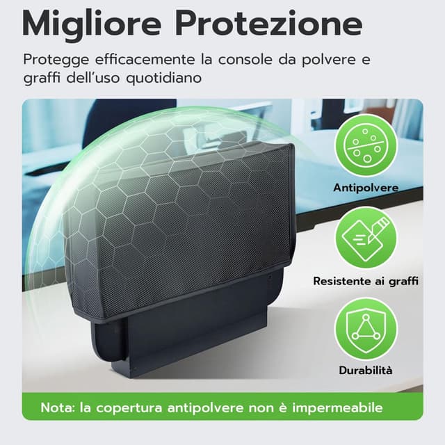 Detalle 2 de Tolesum Copertura antipolvere protettiva per Switch 2 e base ufficiale Switch 2 (cover accessorio anti-graffio e impermeabile) - nero