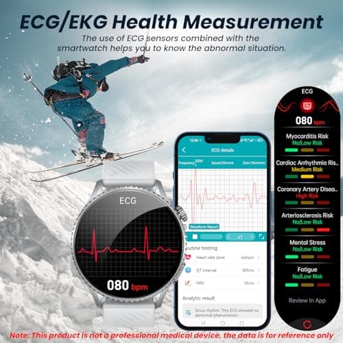 Thumbnail 5 de ECG+HRV Reloj Inteligente Hombre 🚶♂️ 1.56" AMOLED, Salud y Fitness