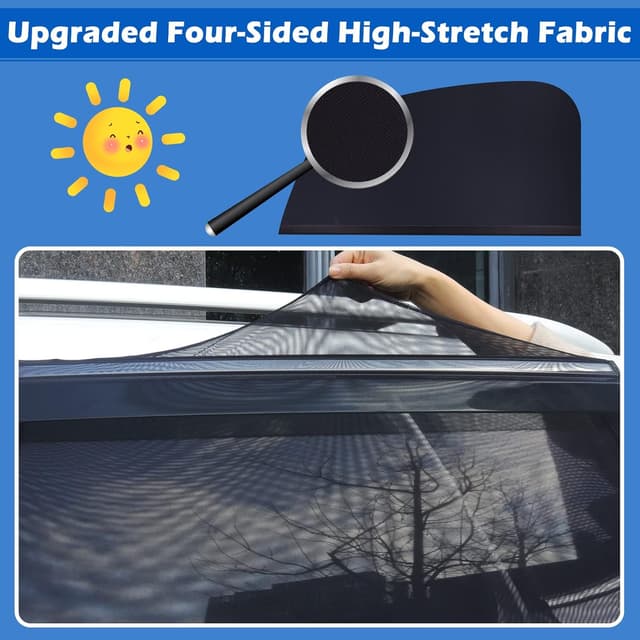 Thumbnail 6 de Trusiel Tendine Parasole Auto Bambini, confezione da 2 (Nere) per oscurare i vetri e proteggere da UV