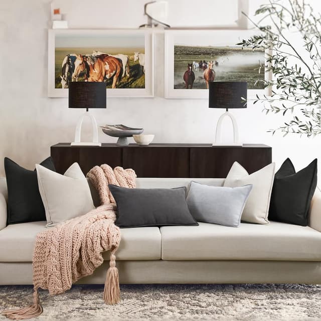 Detalle 2 de ZWJD Chenille Cushion Covers 50x50 Set of 2 (2-pack pillowcase covers)