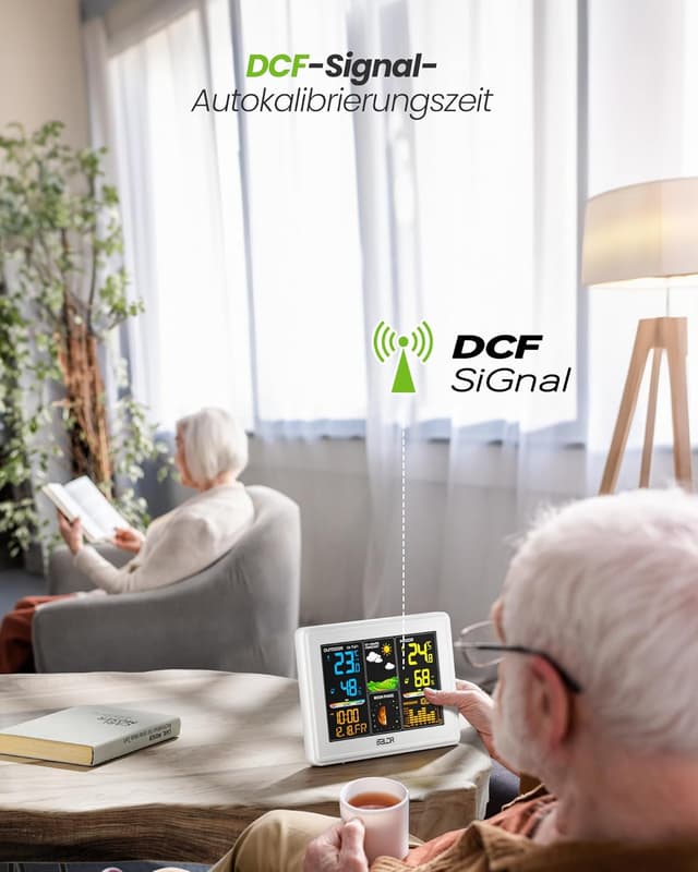 Detalle de BALDR Wetterstation Funk 5 Uhr DCF