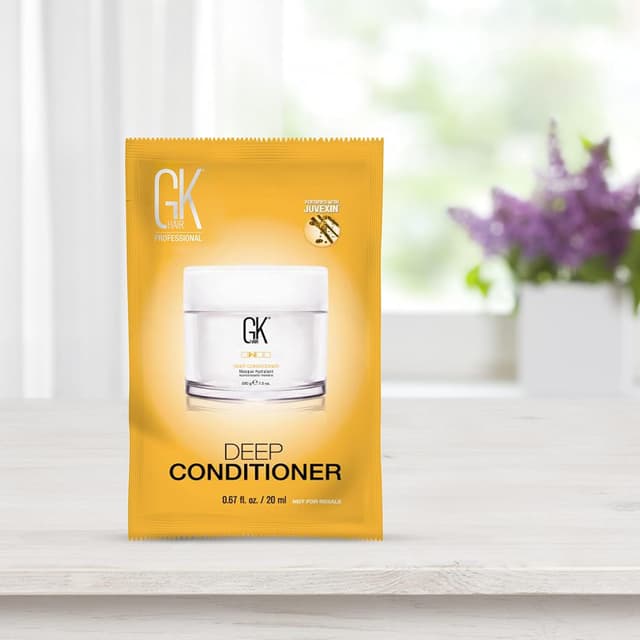 Detalle 2 de GK HAIR Global Keratin Deep Conditioner – Masque de traitement hydratant (lot de 2, 20 ml)