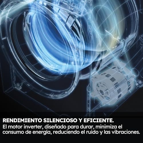 Detalle de Haier I-Pro Series 1 HW100-BP14929A-S, lavadora de carga frontal 10 kg con vapor y motor Inverter