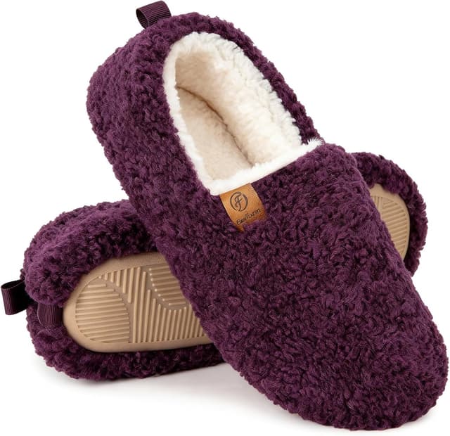 Imagen de EverFoams Women’s Soft Curly Full Memory Foam Slippers en OfertitasTOP