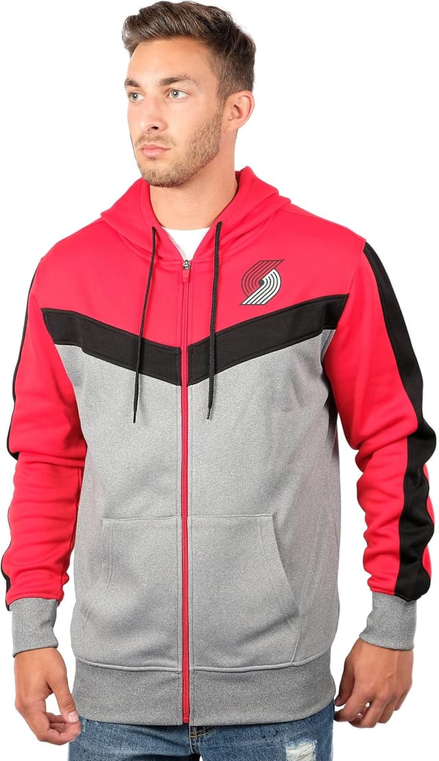 Detalle de Ultra Game Men’s NBA Official Full Zip Hoodie Sweatshirt