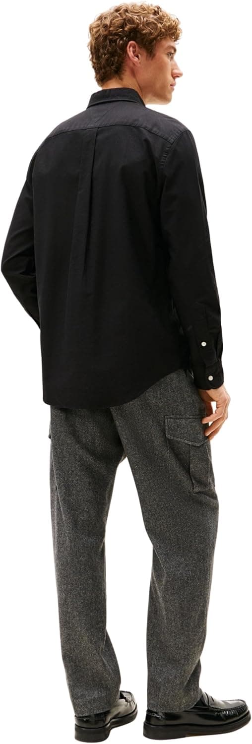 Detalle 2 de Tommy Hilfiger men’s long sleeve Oxford shirt with button-down collar