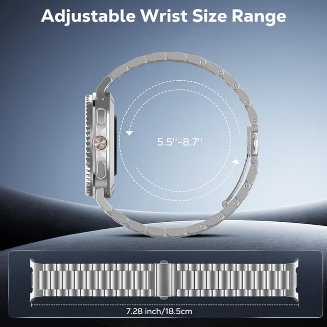 Detalle 2 de TiMOVO Metal Strap for Samsung Galaxy Watch 8 40/44 mm & Watch 8 Classic 46 mm