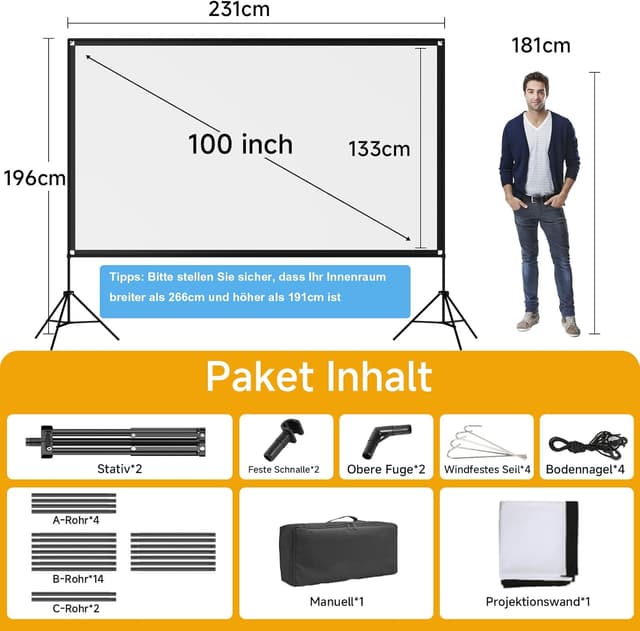 Thumbnail 3 de VISULAPEX 100" Leinwand 16:9 tragbar