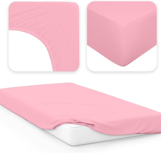 Detalle 2 de Jacobson Jersey Spannbettlaken 60x120‑70x140 Rosa