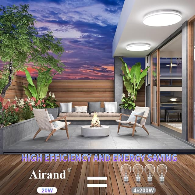 Thumbnail 6 de LED Deckenleuchte 20W (Bad, IP44) – runde Badezimmerlampe kaltweiß 5000K, 26 cm