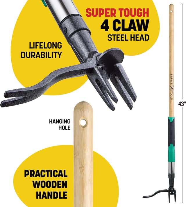 Thumbnail 5 de Papa's Tools Weed Puller 44" Stand Up Weeder 📏